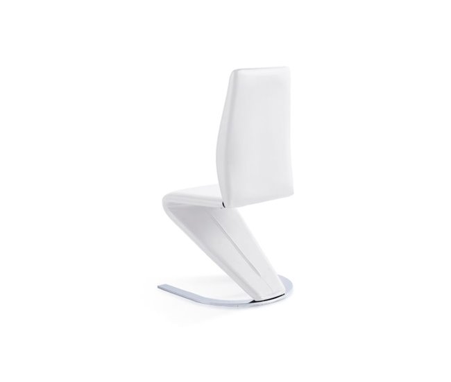 Pack 2 cadeiras de jantar Rin simile leather Branco