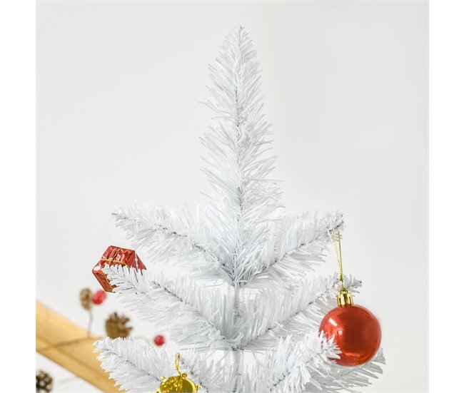 Árvore de Natal Artificial HOMCOM 830-544V02WT Branco