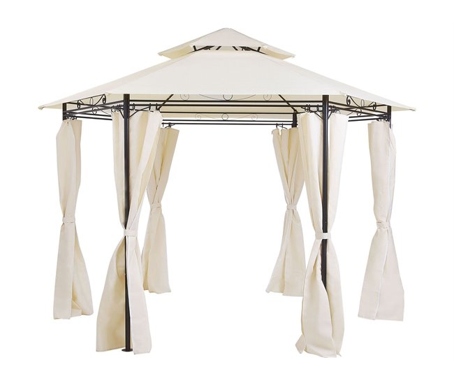Beliani Pérgola de Jardim PORTEL 350x350 Bege