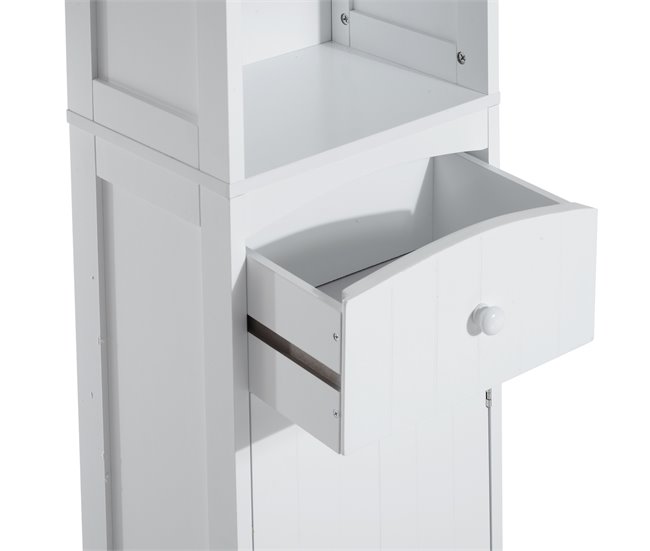 Armário Polivalente MDF HOMCOM, casa - casa de banho 34 Branco