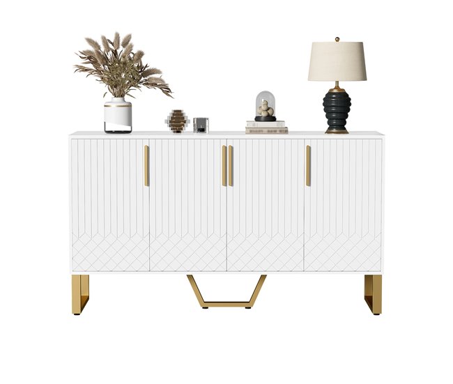 Aparador de mdf com 4 portas Branco