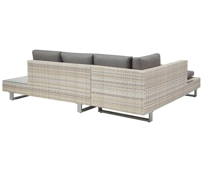 Beliani Conjunto lounge LANCIANO Cinza
