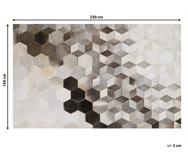 Beliani Pelos curtos SASON 160x230 Branco/ Bege
