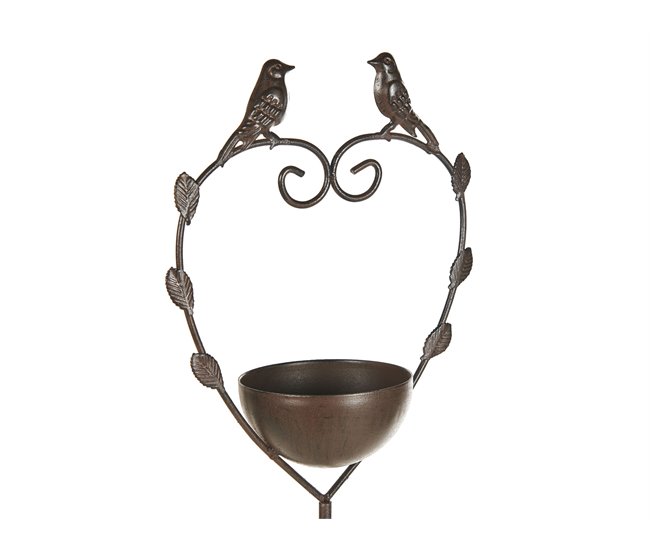 Beliani Fuente de bano para pájaros SPARROW Castanho