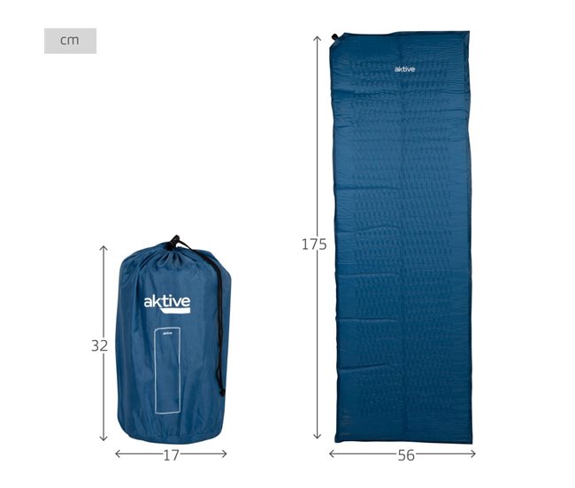Aktive Tapetes de campismo individuais insufláveis Azul