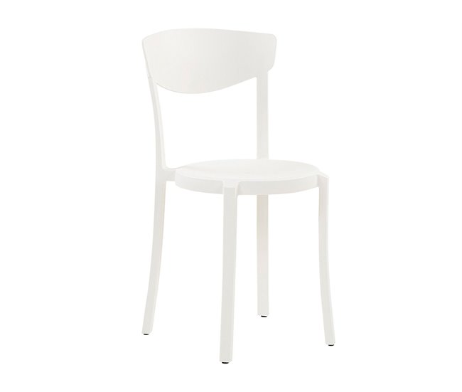 Beliani Cadeira de refeição VIESTE Branco