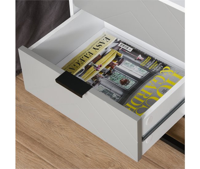 Armário de cabeceira Placa de partícula, Placa de MDF, Aço HOMCOM 39 Multicor