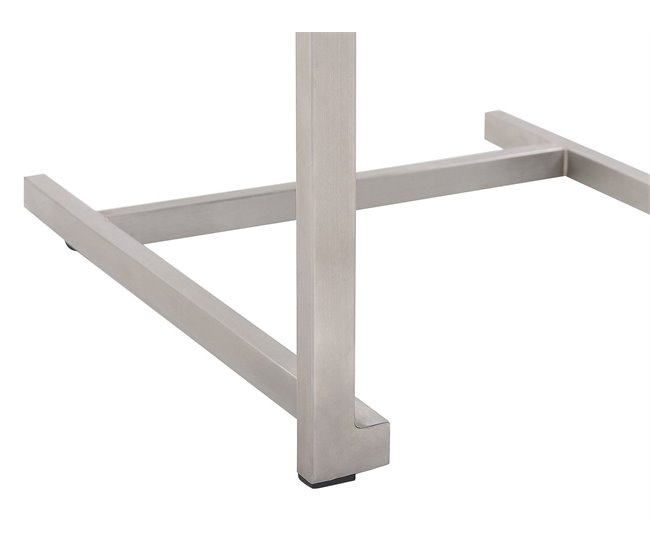 Beliani Conjunto de comedor MALETTO/COSOLETO Branco/cinza