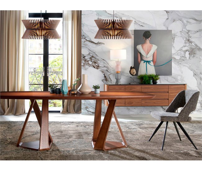 ANGEL CERDA Cadeira giratória em tecido cinzento Cinza