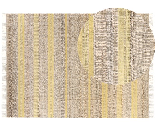 Beliani De tejido plano TALPUR 160x230 Amarelo
