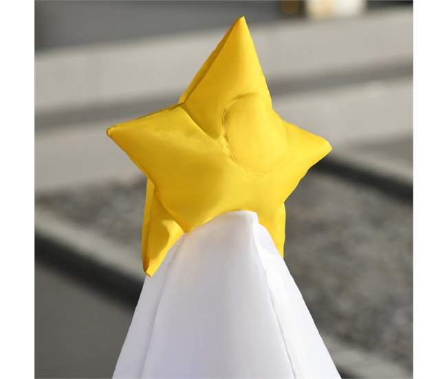 Árvore de Natal Inflável Poliéster HOMCOM, casa - natal Branco