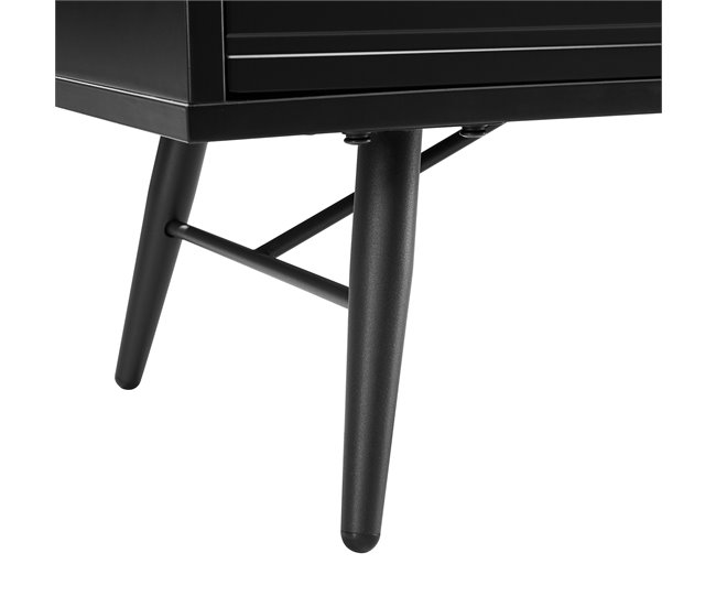 Cómoda EMILY 90x80x40cm 3 gavetas pretas Preto