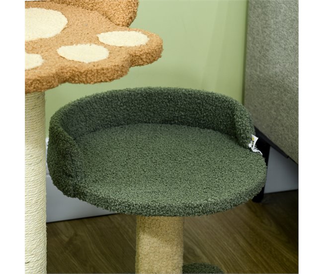 Arranhador para Gatos Aglomerado de Madeira, Pelúcia e Sisal Multicor