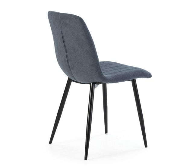  Conjunto de 4 cadeiras de jantar Sagi estofadas Azul
