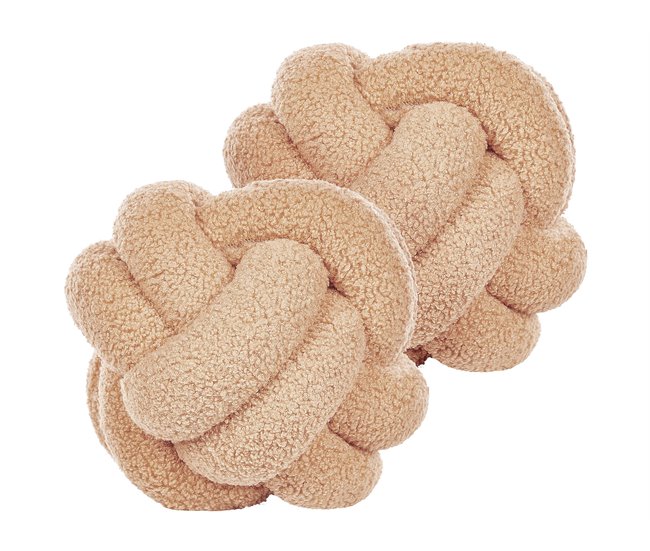 Beliani Almofada decorativa MALNI 19x19 Bege