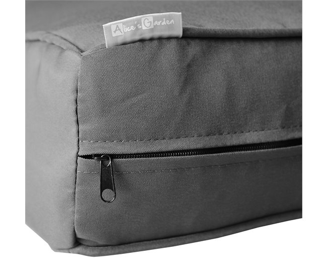 Conjunto de capas de almofadas para mobiliário de jardim Napoli - Cinza Escuro