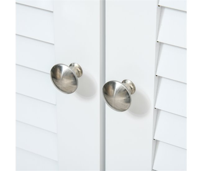 Aparador MDF, Madeira de borracha HOMCOM 80 Branco