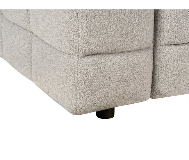 Beliani Sofá de 3 lugares Bouclé MULLOLA Cinza