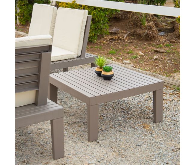 Mesa de centro exterior Wave Castanho