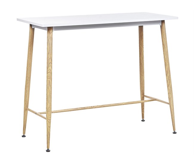 Beliani Mesa de bar CHAVES 50x110 Branco