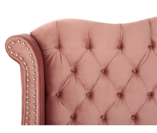 Beliani Cama Terciopelo AYETTE 185x215 Bege
