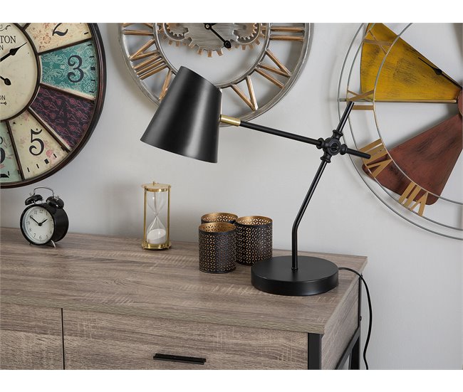 Beliani Lámpara de mesa HORTON Preto
