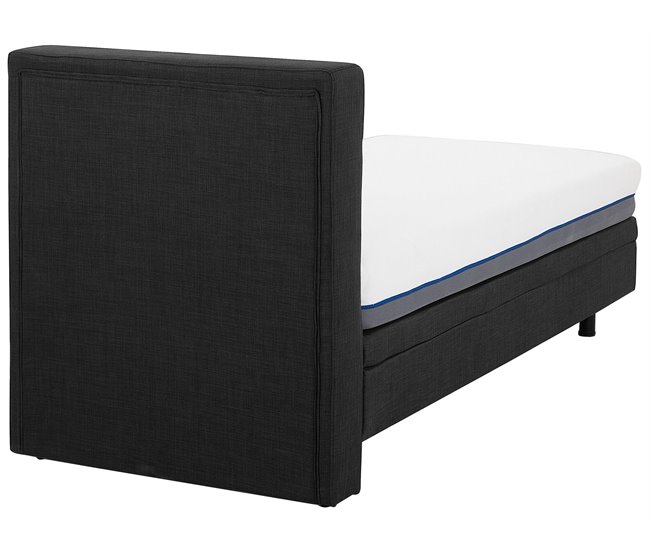 Beliani Cama ajustável Poliéster DUKE 82x216 Cinza Claro