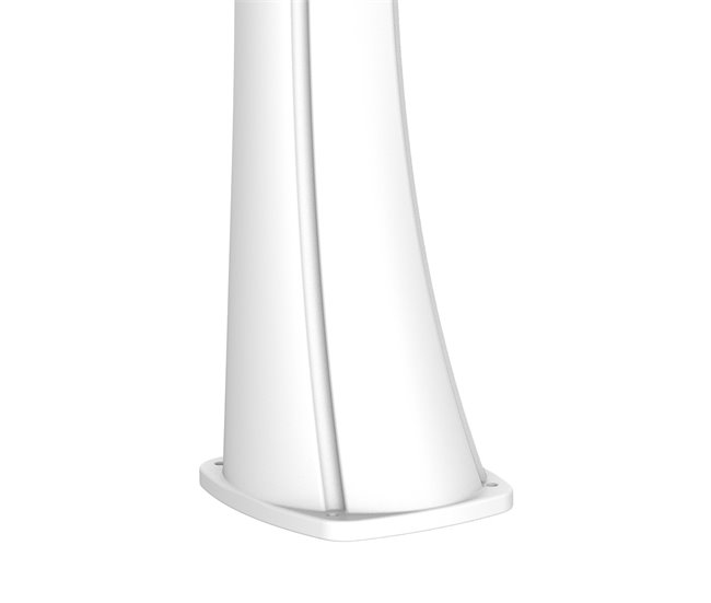 Starmatrix RIOXXL Chuveiro de polietileno curvo aquecido a energia solar Altura 226 cm, Branco Branco