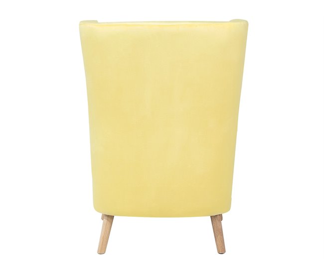Beliani Poltrona com braços ONEIDA Amarelo
