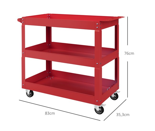 Carrinho de Ferramentas Aço Laminado DURHAND 83 Azul