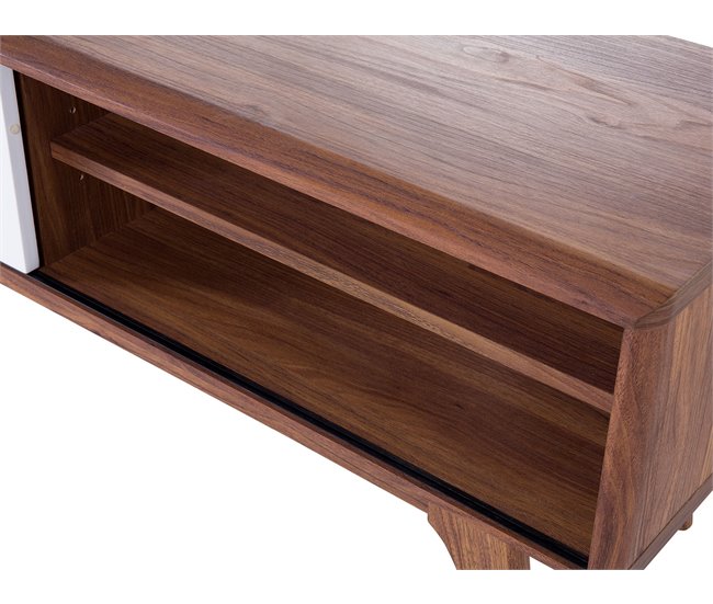 Beliani Mesa de TV BUFFALO 117 Castanho