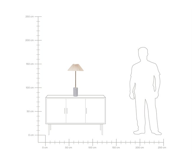 Beliani Candeeiro de mesa BALUARTE Bege