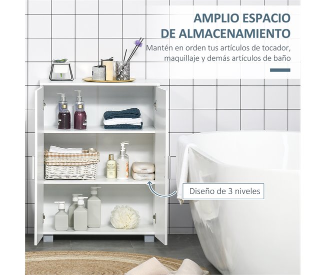 Armário de Casa de Banho MDF kleankin, casa - casa de banho 60 Branco