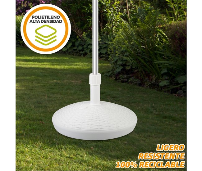 Base para guarda-sol circular branco 25-48 mm Aktive Branco