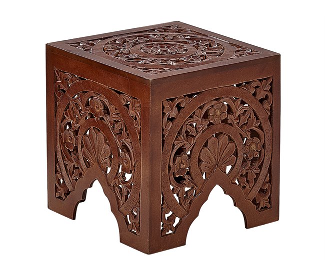 Beliani Conjunto de mesas SHUKUR Castanho