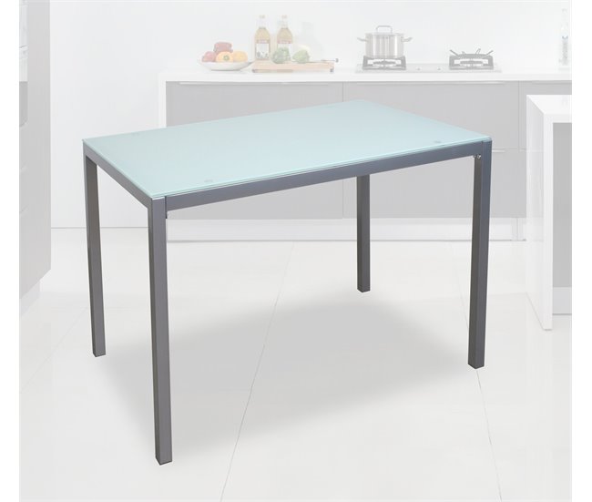 Mesa de cozinha cristal II fixa Branco