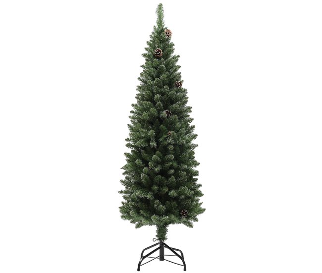 Árvore de Natal Plástico e Aço HOMCOM, casa - natal Verde