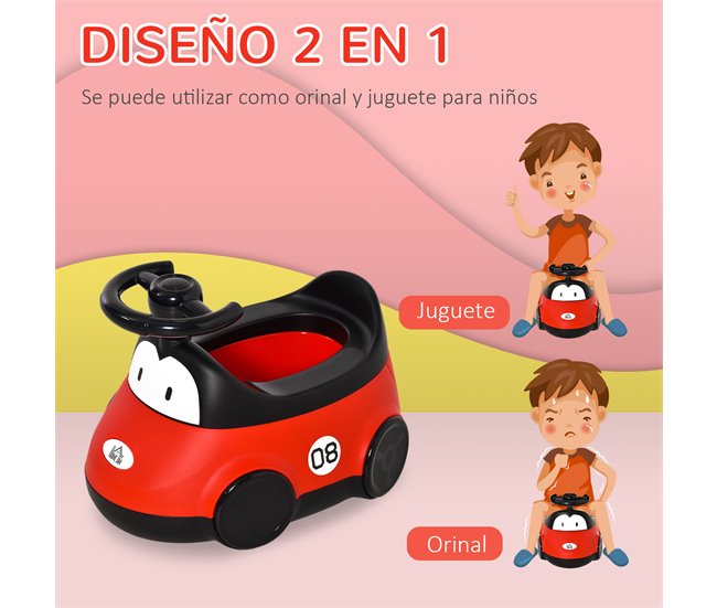 Bacio para Bebé PP, ABS, TPR HOMCOM Vermelho