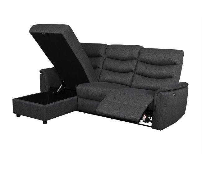 Chaise loungue relax elétrico FAMILY Antracite