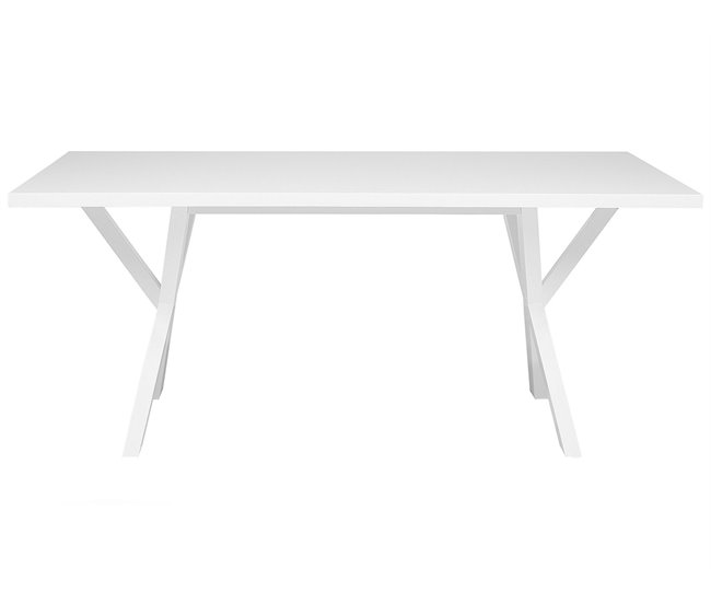 Beliani Mesa de jantar LIXA 100x180 Branco