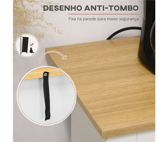 Aparador Melamina de Madeira HOMCOM, casa - cozinha 117 Branco