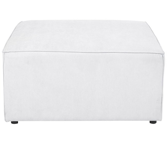 Beliani Chaise longue Bombazine LEMVIG Branco/ Bege