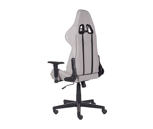 Beliani Cadeira de Gaming WARRIOR Cinza Claro