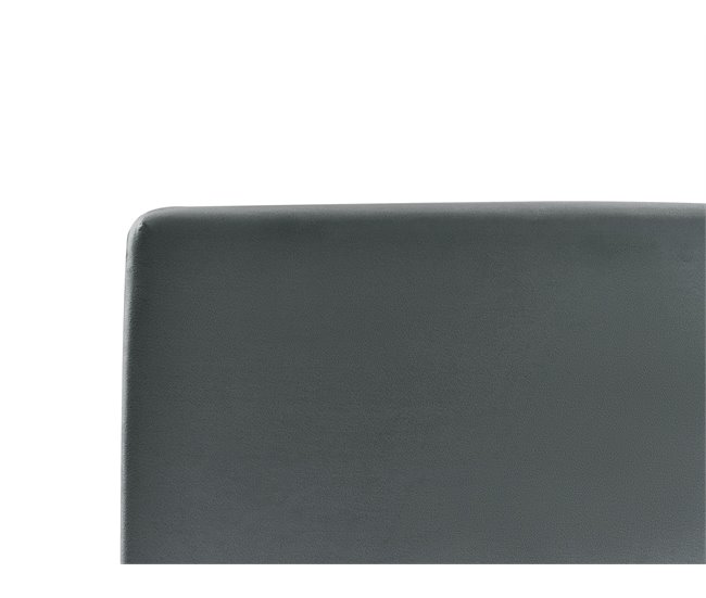 Beliani Cama com armazenamento Veludo BOUSSE 191x219 Bege