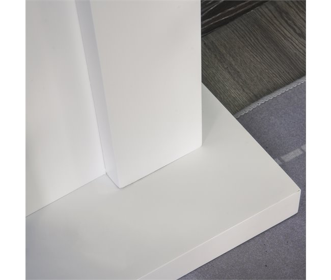 Lareira Elétrica Metal, MDF, Vidro temperado HOMCOM Branco