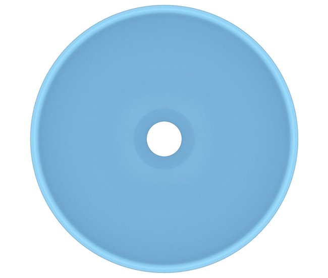 Lavatório - Lavabo - Pia de banheiro redondo Azul Claro
