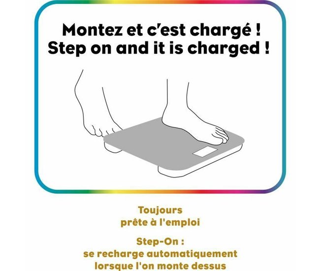 Balança digital para casa de banho Automática Kinetic Multicor