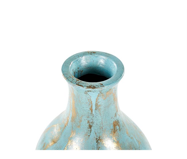Beliani Jarro decorativo DIKAJA Turquesa
