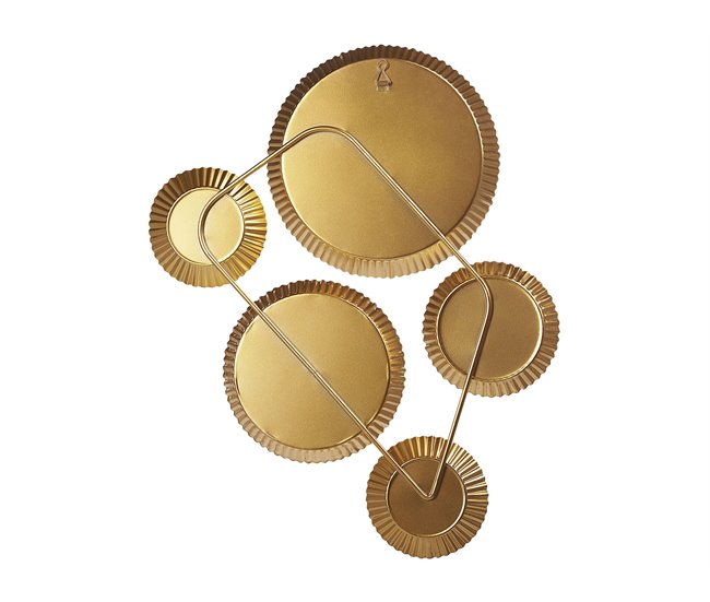 Beliani Espelho WATTRELOS Dourado