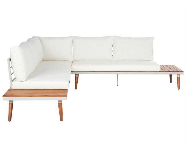 Beliani Conjunto lounge CORATO Cinza Escuro